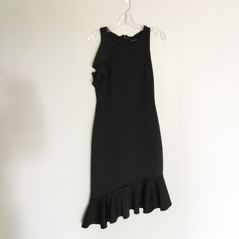 Banana Republic Black Dress Size 4 Mermaid Ruffle
